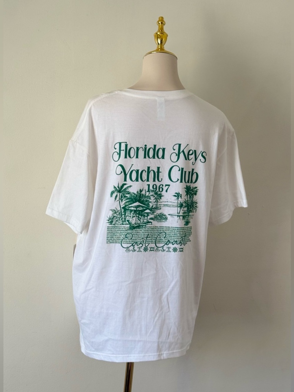 Florida Keys Yacht Club Graphic Tee - White & Green